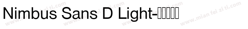 Nimbus Sans D Light字体转换